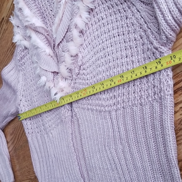 (M) Simply Couture Cozy Knit Long Sleeve Wool Blend Rose Gold Details Cottage - Picture 9 of 10